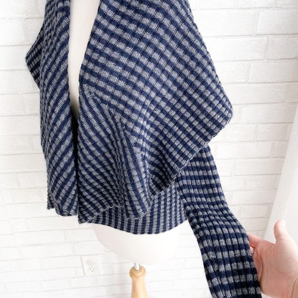 Linea Maglia Blue Cardigan Sweater Wool Alpaca Med - Picture 2 of 3